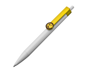 Ball pen with smiley clip